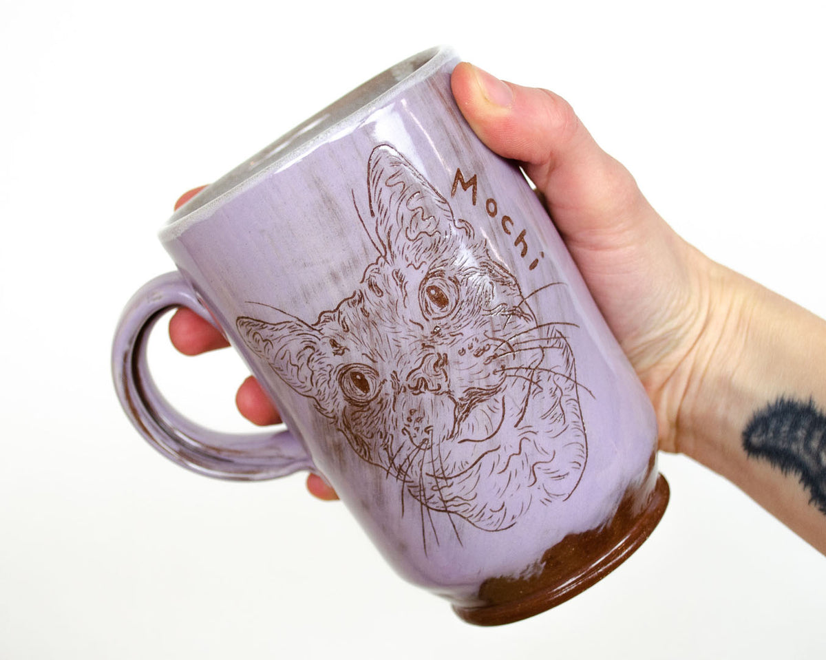 Personalized Name Lavender Mug, Custom Coffee Mug, Nature Lovers