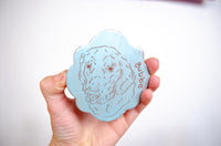 Scalloped Edge Ornament - Blue