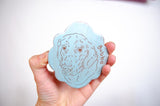 Scalloped Edge Ornament - Blue