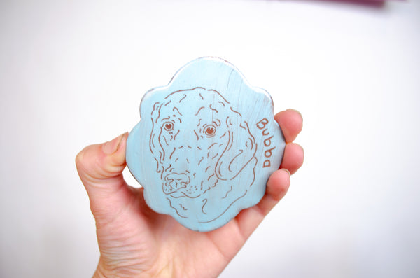 Scalloped Edge Ornament - Blue