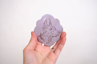 Scalloped Edge Ornament - Lavender