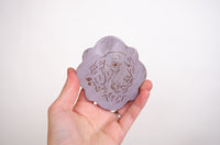 Scalloped Edge Ornament - Lavender