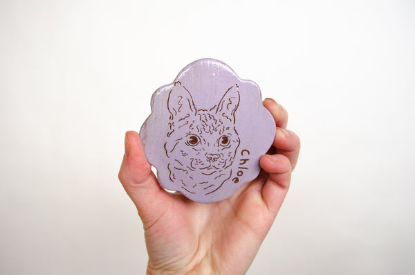 Scalloped Edge Ornament - Lavender