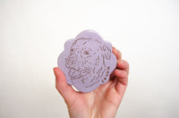 Scalloped Edge Ornament - Lavender