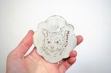 Scalloped Edge Ornament - White