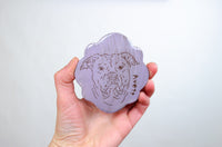 Scalloped Edge Ornament - Lavender