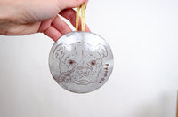 Smooth Edge Ornament - White