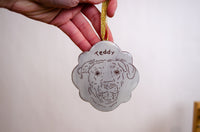 Scalloped Edge Ornament - White