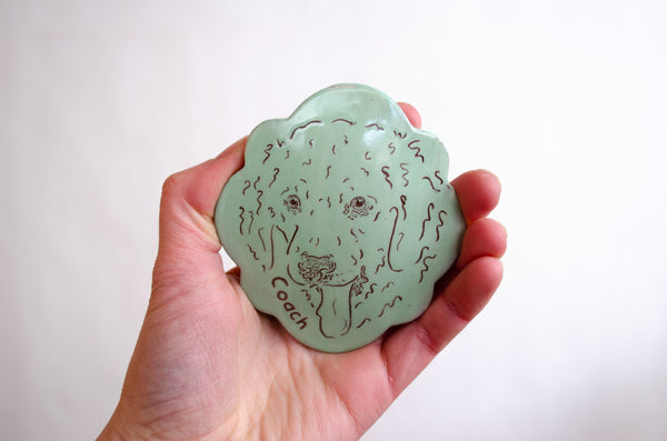 Scalloped Edge Ornament - Seafoam