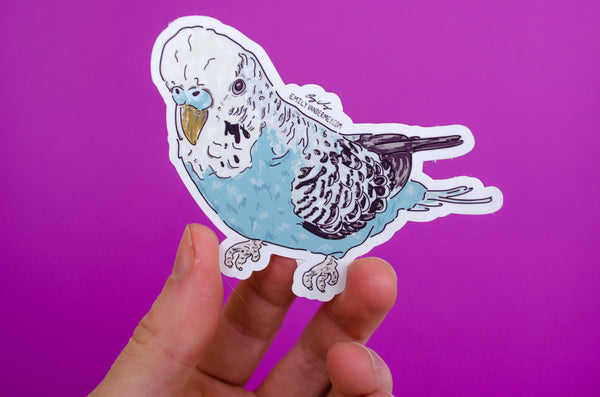 PRE ORDER Sticker: Parakeet / Budgie