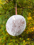 Smooth Edge Ornament - White