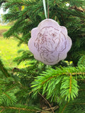 Scalloped Edge Ornament - Lavender